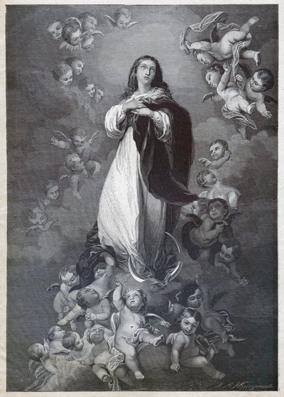 Unbefleckte Empfängnis, ca. 1900 (Stich) von German School