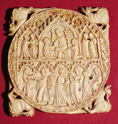 Elfenbein-Spiegelkasten, ca. 1360-70 von German School