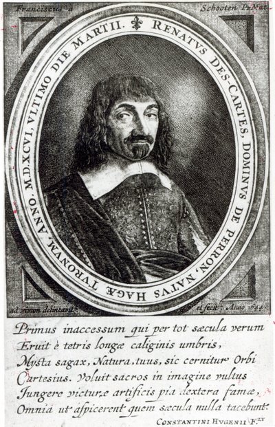 Porträt von René Descartes von German School