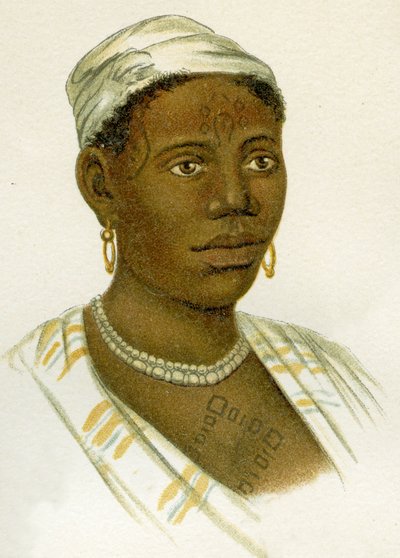 Tätowierte afrikanische Frau, 1894 von German School
