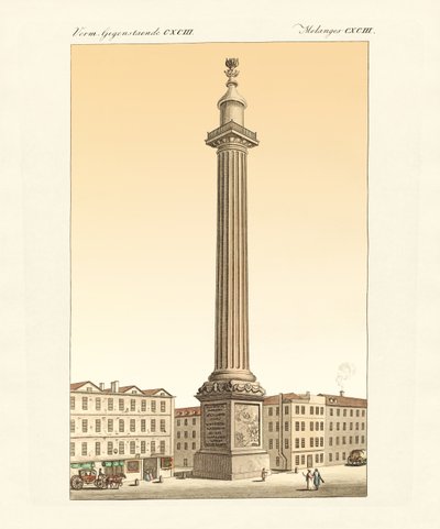Das Denkmal in London (Farbstich) von German School
