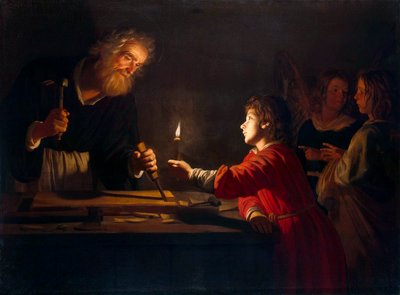 Kindheit Christi, um 1620 von Gerrit van Honthorst