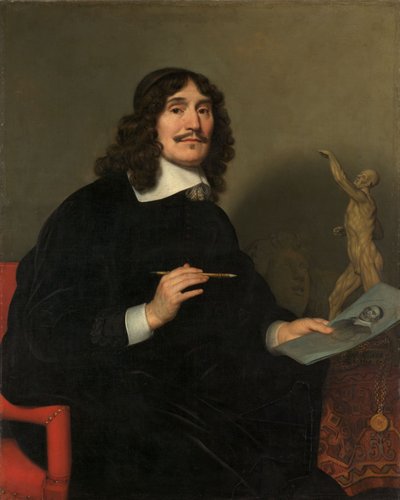 Porträt eines Künstlers von Gerrit van Honthorst