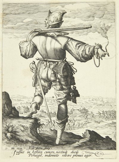 Ein Musketier von hinten gesehen von Gheyn, Jacques II de