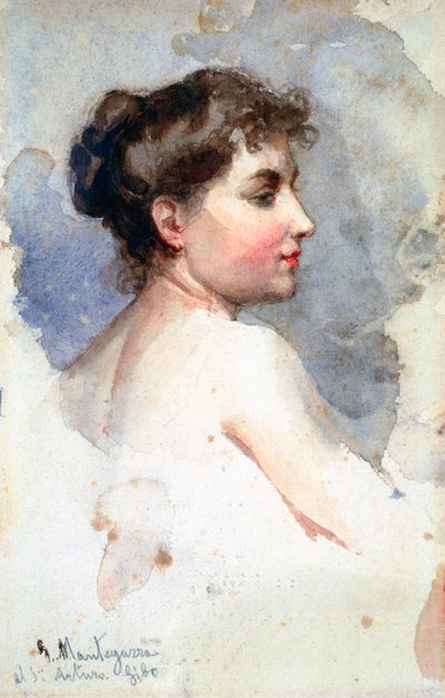 Porträt einer Frau, ca. 1873-1920 von Giacomo Mantegazza