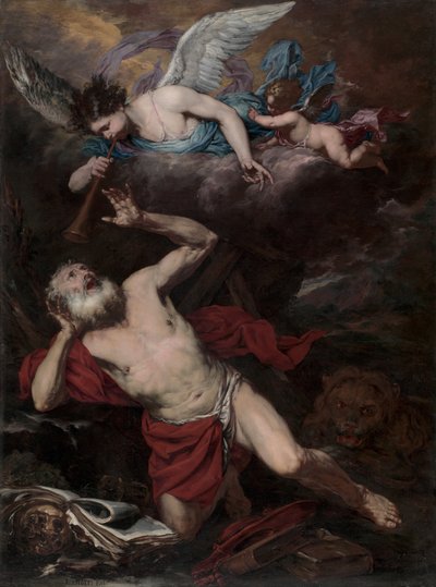 Die Vision des Heiligen Hieronymus, ca. 1660 von Giambattista Langetti