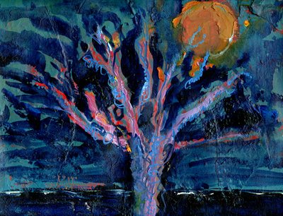 Baum und Erdbeermond, 2016 von Gigi Sudbury