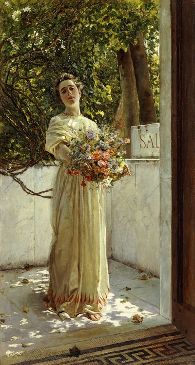 Die Blumensammlerin von Gioacchino Pagliei