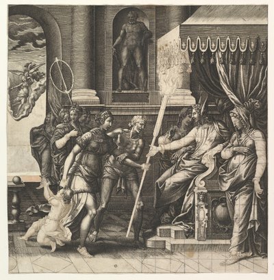 Die Verleumdung des Apelles, 1560 von Giorgio Ghisi