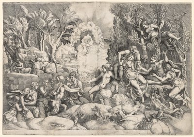 Der Tod der Prokris, ca. 1540 von Giorgio Ghisi