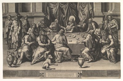 Das letzte Abendmahl, 1551 von Giorgio Ghisi