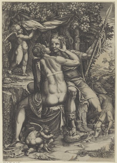 Venus und Adonis von Giorgio Ghisi