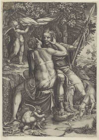 Venus und Adonis von Giorgio Ghisi
