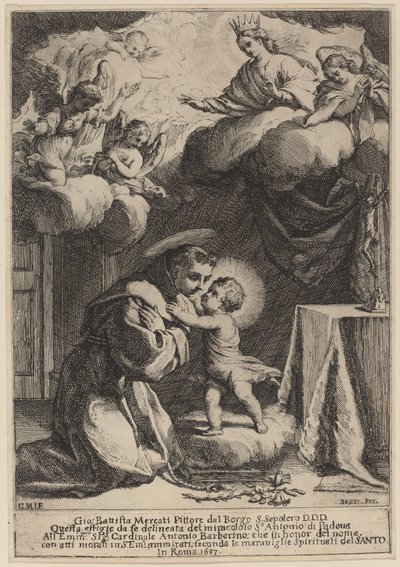 Heiliger Antonius von Padua von Giovanni Battista Mercati