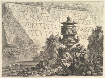 Frontispiz Titelseite von Giovanni Battista Piranesi