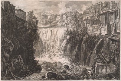 Ansicht des Wasserfalls von Tivoli von Giovanni Battista Piranesi