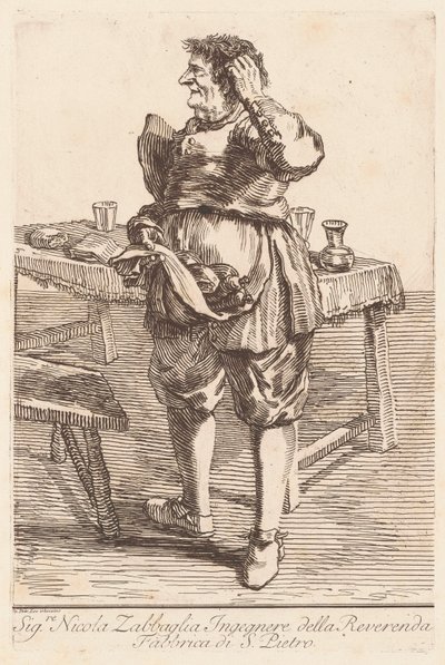 Sig. Nicola Zabbaglia von Giovanni Battista Piranesi, after Pier Leone Ghezzi
