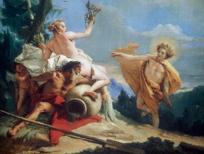 Apollo verfolgt Daphne, um 1755-1760 von Giovanni Battista Tiepolo