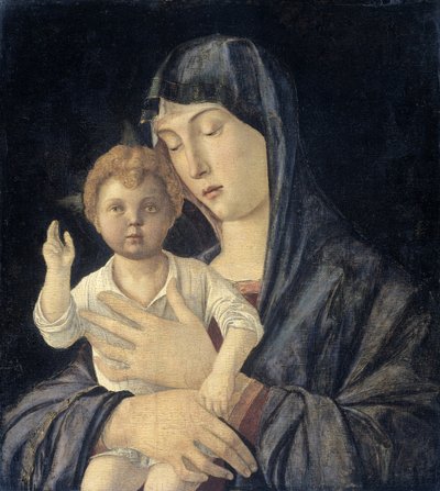 Jungfrau mit stehendem segnenden Kind, 1470-1480 von Giovanni Bellini