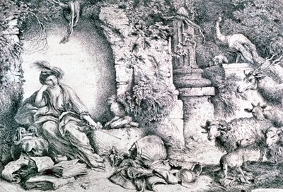 Circe verwandelt die Männer des Odysseus, ca. 1650 von Giovanni Benedetto Castiglione