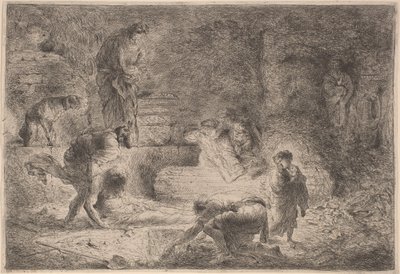 Tobit begräbt die Toten von Giovanni Benedetto Castiglione