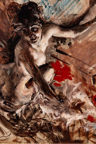 Madame de Joss (Detail) von Giovanni Boldini