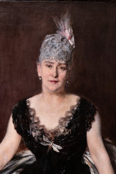 Porträt von Madame Seligman (Detail) von Giovanni Boldini