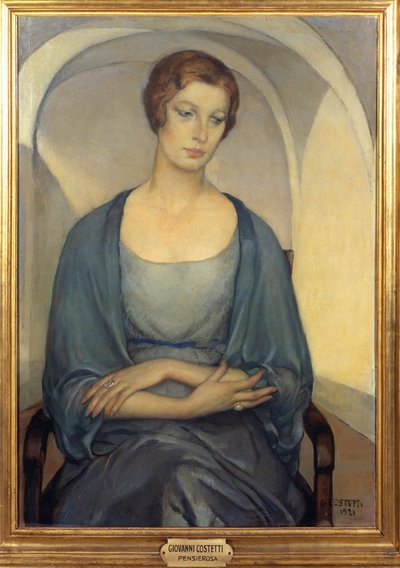 Nachdenkliche Frau von Giovanni Costetti