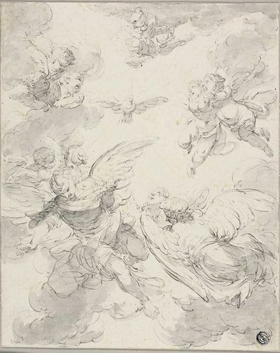 Der Heilige Geist und Engel von Giovanni Domenico Ferretti