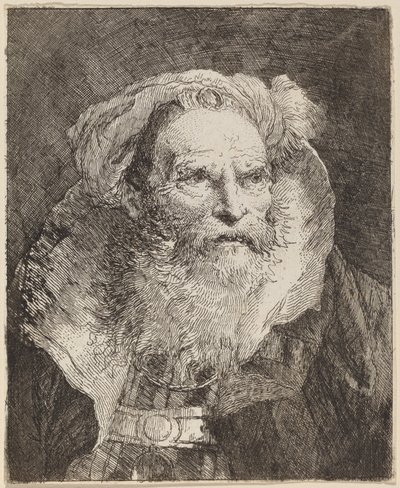 Alter Mann beim Meditieren von Giovanni Domenico Tiepolo