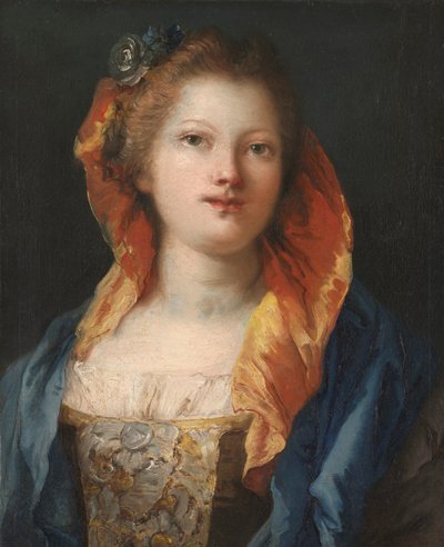 Porträt einer Frau von Giovanni Domenico Tiepolo