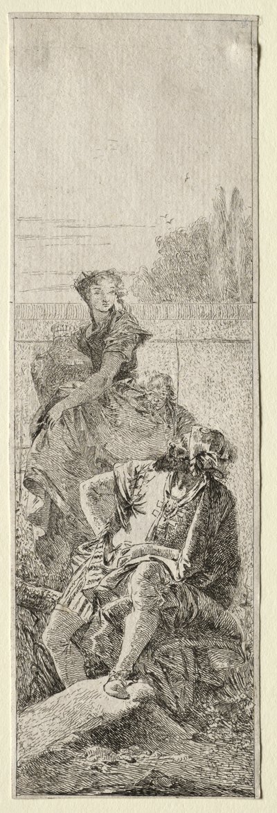 Zwei Bauern von Giovanni Domenico Tiepolo