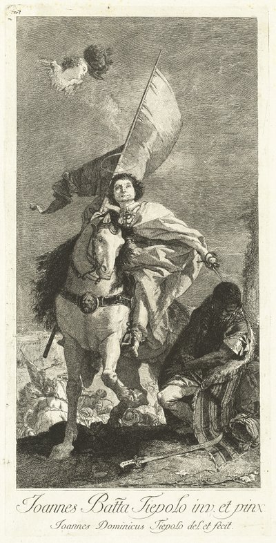 Heiliger Jakobus von Compostela von Giovanni Domenico Tiepolo after Giovanni Battista Tiepolo