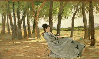 Porträt von Signora Martelli von Giovanni Fattori