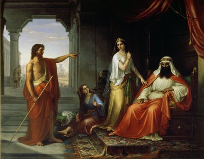 Johannes der Täufer tadelt Herodes von Giovanni Fattori