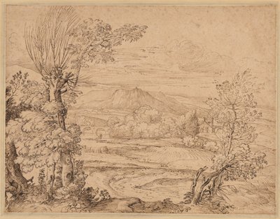 Landschaft mit Fluss und Aquädukt von Giovanni Francesco Grimaldi