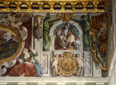 Detail vom Fries, Halle der Kürassiere von Giovanni Lanfranco
