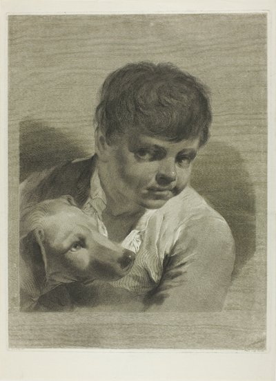 Ein Junge mit einem Hund von Giovanni Marco Pitteri