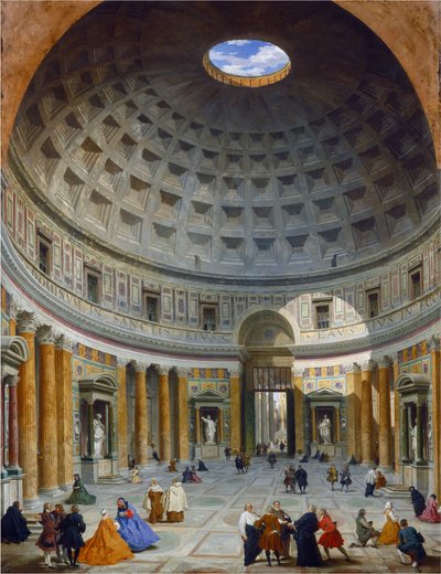 Innenraum des Pantheon, Rom von Giovanni Paolo Panini