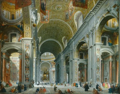 Innenraum von St. Peter, Rom von Giovanni Paolo Pannini