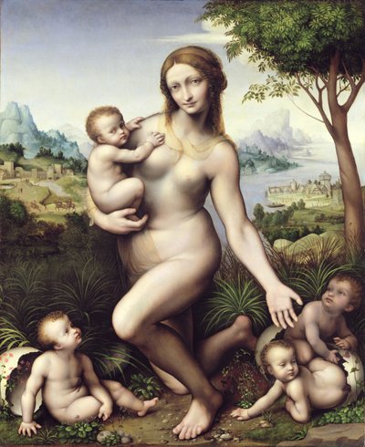 Leda mit ihren Kindern von Giovanni Pietro Rizzoli Giampietrino