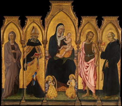 Madonna mit Kind und Heiligen, 1454 von Giovanni di Paolo