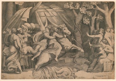 Clelia überquert den Tiber von Giulio Bonasone