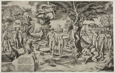 Liebe in den Elysischen Feldern von Giulio Bonasone