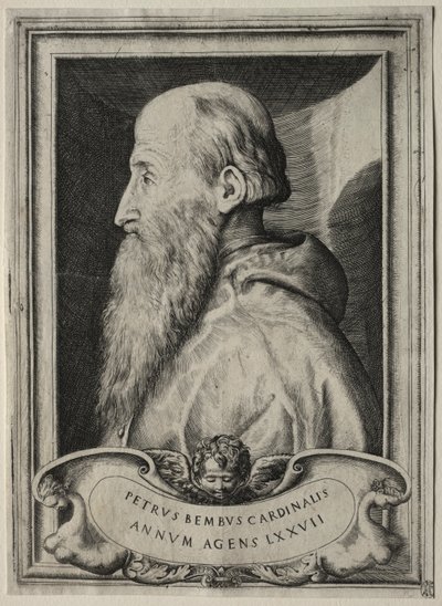 Porträt von Kardinal Pietro Bembo von Giulio Bonasone