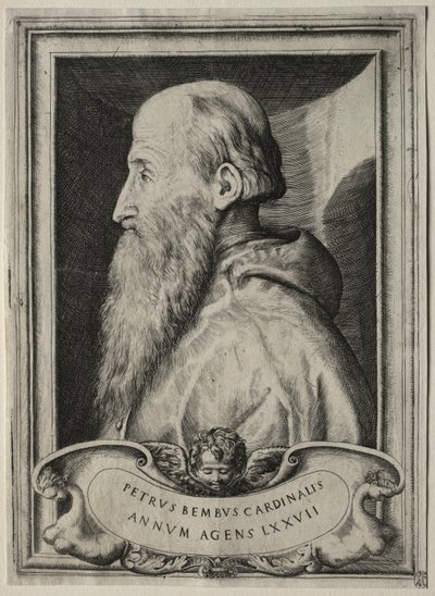 Porträt von Kardinal Pietro Bembo, 1547 von Giulio Bonasone
