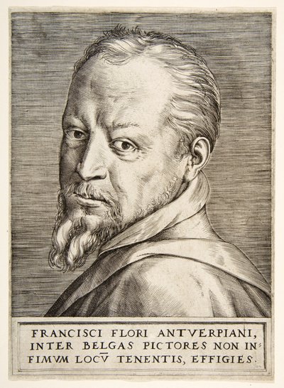 Porträt von Frans Floris von Giulio Bonasone