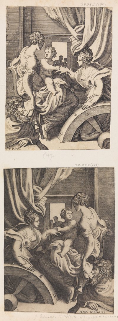 Die mystische Hochzeit der Heiligen Katharina von Giulio Bonasone