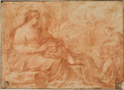 Ruhe auf der Flucht nach Ägypten von Giulio Cesare Procaccini