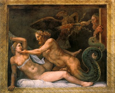 Jupiter und Olympia, 1526-1534 von Giulio Romano